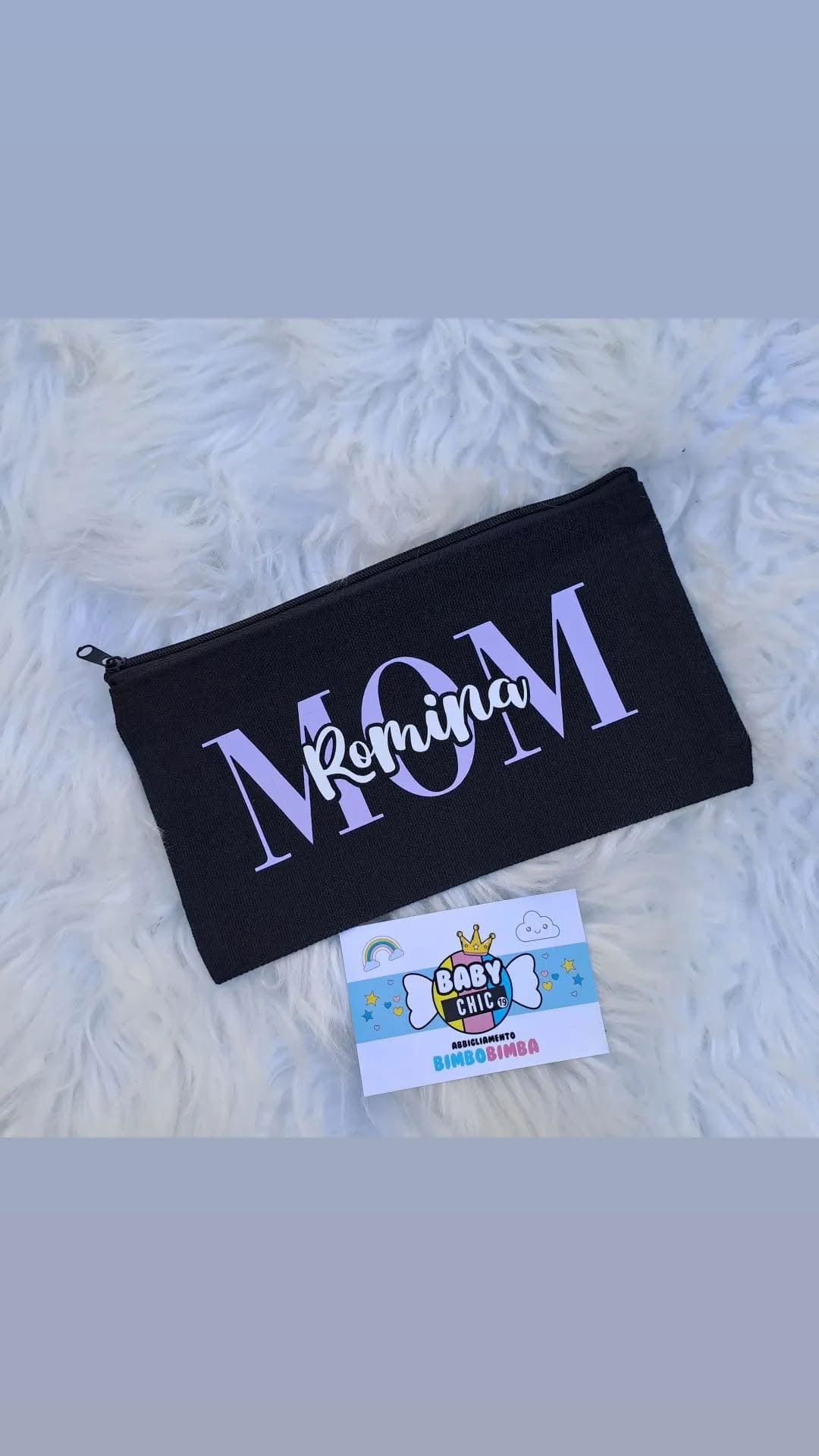 Pochette tela Mom nera