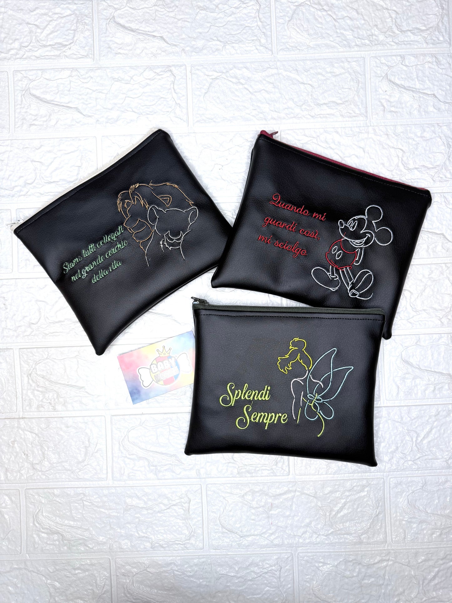 Pochette ecopelle stilizzate