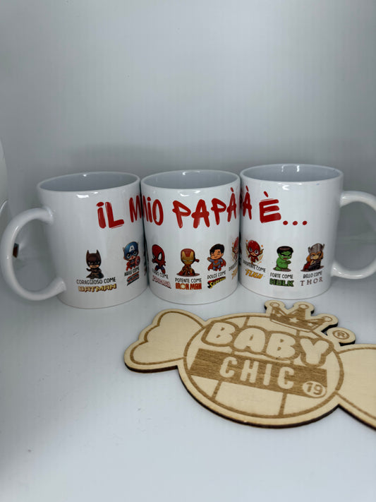 Tazza Papà super eroi